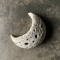 「三日月Crescent Moon〜はちすシリーズ」オブジェ、壁掛けとして、照明として、月、moon 3枚目の画像
