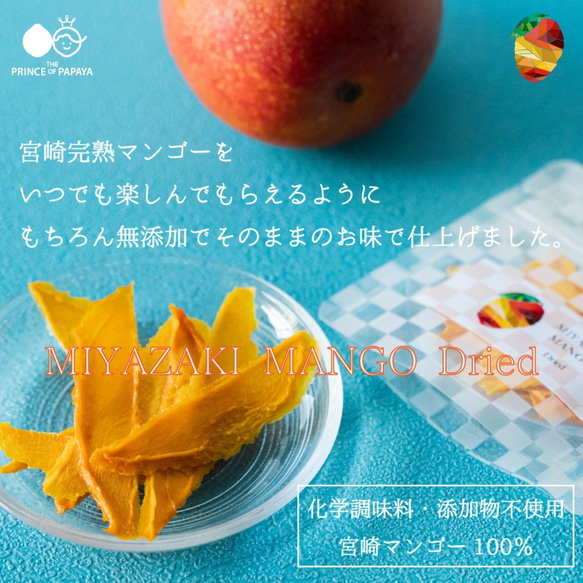 〜宮崎マンゴーをいつでもどこでも気軽に〜MIYAZAKI MANGO Dried〜【ドライマンゴー・送料最安】 1枚目の画像