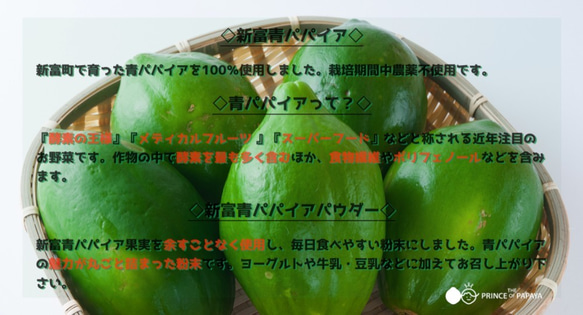 〜酵素の王様を手軽にパクッと〜MIYAZAKI Green Papaya Powder（50g）【送料最安】 3枚目の画像