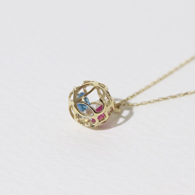 k10イエローゴールド 誕生石 カラーストーン ペンダント ネックレス