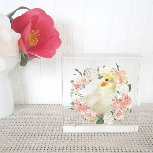 鳥 文鳥 オカメインコ セキセイインコ クリスタル 位牌 ペット