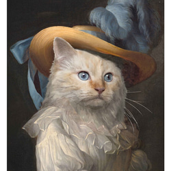 猫 肖像画 ペット 似顔絵 ポートレイト キャンバスアート オーダーメイド 一点もの 11枚目の画像