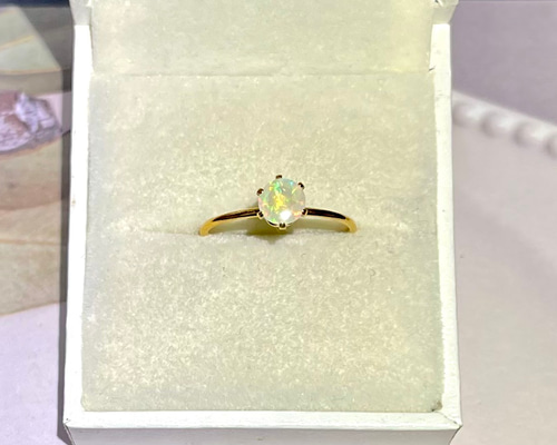 k14gf エチオピアンオパール リング 11号 5mm 指輪・リング sango 通販