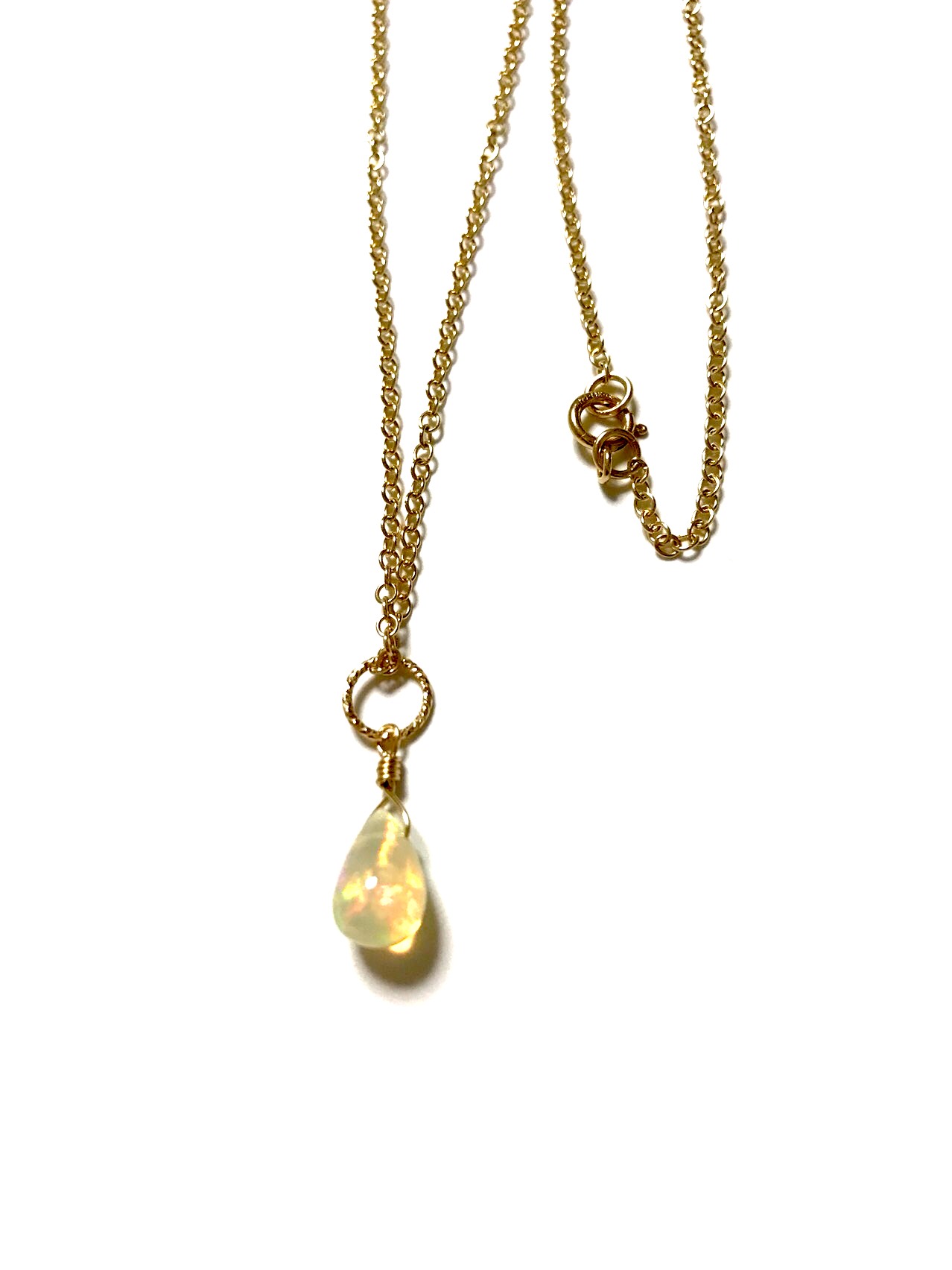 (再販)14kgf プレシャスオパールの一粒ネックレス