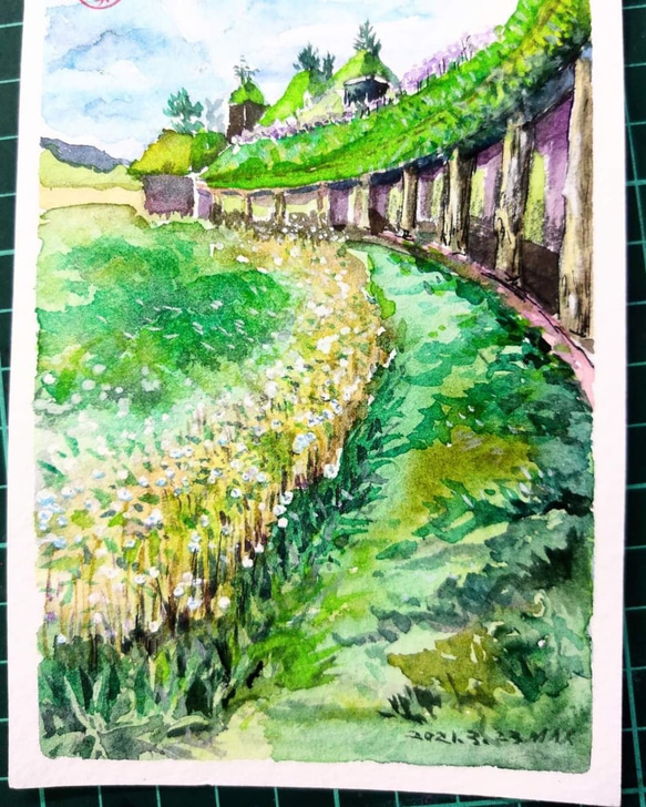 風景 Landscape painting La Collina 近江八幡  明信片105x148mm max 葉于聖6 第1張的照片