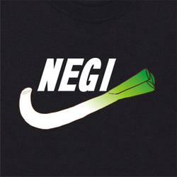 【送料無料】「NEGI」（ブラック） 大人気のおもしろTシャツ【ゆうパケット送料サービス】 2枚目の画像