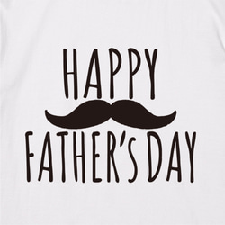 【送料無料】父の日にTシャツを「HAPPY FATHER’S DAY」（ホワイト）【ゆうパケット送料サービス】 2枚目の画像