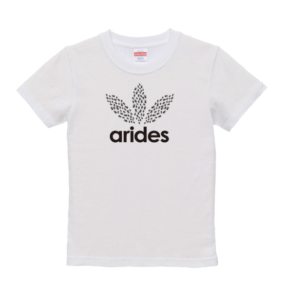 【送料無料】おもしろキッズTシャツ「arides」ホワイト【ゆうパケット送料サービス】 2枚目の画像