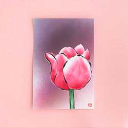 ポップアート 花 チューリップ 絵画 インテリア ハンドメイド BAEZ3