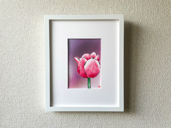 七宝　花絵　チューリップ　オブジェ　置物　インテリア　工芸品　美術品　A1705 zs423788_1.jpg