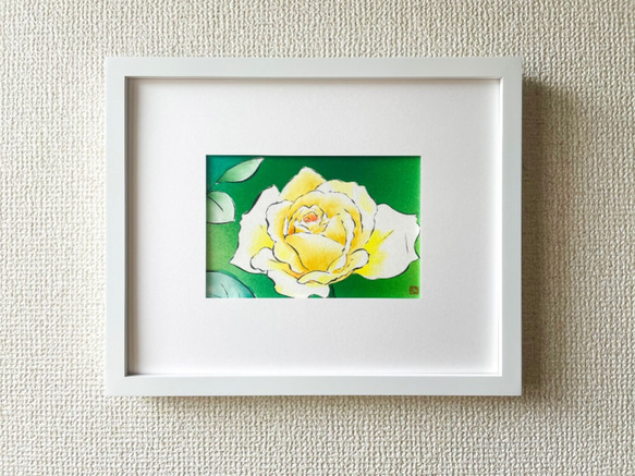 黄色 イエロー インテリア 花の絵 花柄 アート 絵画 原画 母の日 黄色 イエロー インテリア 花の絵 花柄 アート 絵画 原画 母の日