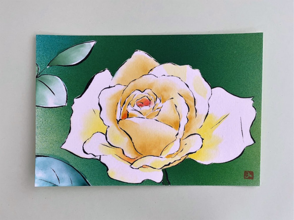 お気に入り 原画】「黄色いバラ（薔薇）」 花の絵 インテリア 絵画 アート 絵画