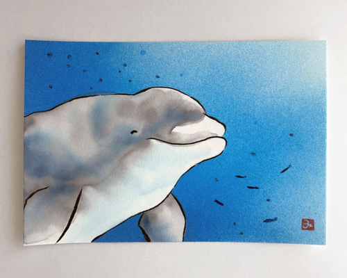 Henri Womer イルカの絵画 Henri Womer イルカの絵画