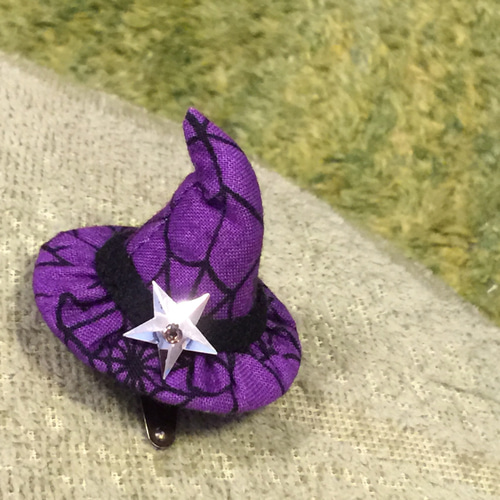 アレクサンドル ドゥ パリ 新品 ハロウィン 魔女の帽子ヘアピン ボール