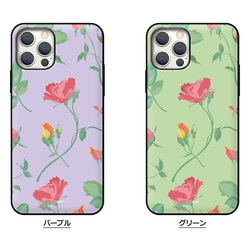 大人フラワー☆マグネット カード収納 スマホケース ★iPhone15追加★iPhone/Galaxy 携帯カバー 韓国 3枚目の画像