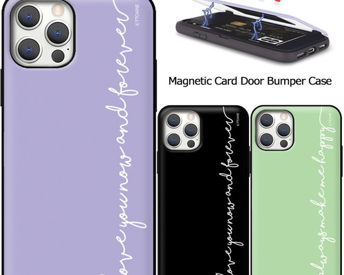 レタリング☆マグネット カード収納 スマホケース ☆iPhone17追加