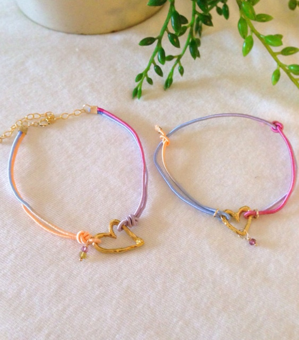 世界に1つ！パーツも手作り親子お揃いブレス ブレスレット adolov 通販