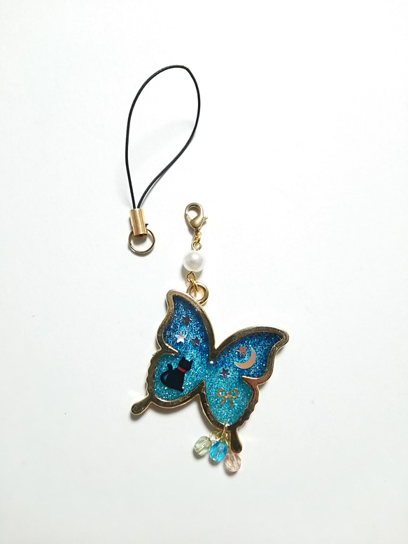 コレクション 三毛猫スマホリング☆彼岸花と蝶 三毛猫スマホリング