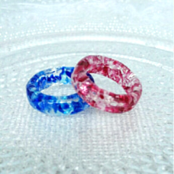 ✨Glassy Ring✨ ( Red、Blue ) 3枚目の画像