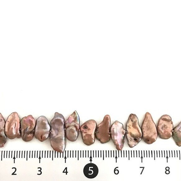 淡水パール　バロックケシ（ブロンズカラー）〈D-4〉 2枚目の画像