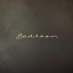 Bedroom ドアステッカー　font①ドアサイン サインステッカー　トイレサイン 2枚目の画像