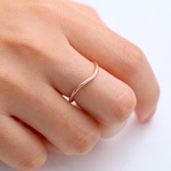 ゴールドウェーブデザインリング ゴールド]トリプルウェブリング