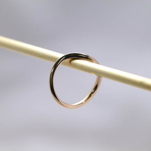 K10 ウェーブリング シンプル ◇ ゴールドリング（127） 指輪・リング