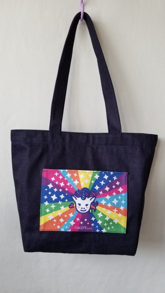 トートバッグ - Yuni Baby Headshot Rainbow Explosion