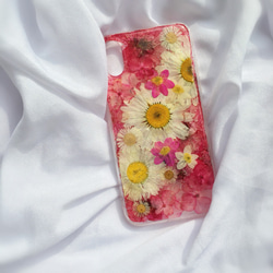 桜 押し花ケース スマホケース iPhone11 iPhoneX/XS iPhone12 iPhoneXR/XsMAX 1枚目の画像