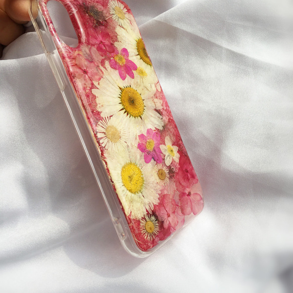 桜 押し花ケース スマホケース iPhone11 iPhoneX/XS iPhone12 iPhoneXR/XsMAX 3枚目の画像