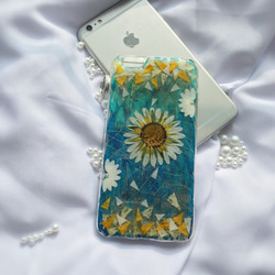 花の神秘的な青い海 スマホケース iPhone11 iPhoneX/XS iPhone12 iPhoneXR/XsMAX 2枚目の画像