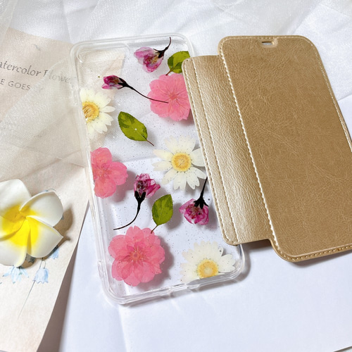 押し花iPhoneケース 押し花スマホケース 押し花ケース スマホケース 