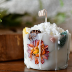 ボタニカルソイアロマキャンドル　お花のケーキ 1枚目の画像