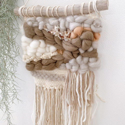 一点もの】ウィービングタペストリー 『冬うさぎのたぺすとり。』