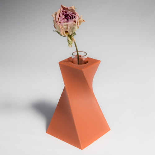 一輪挿し -squ- レンガ色 一輪挿し・花瓶・花器 3D Creations 通販