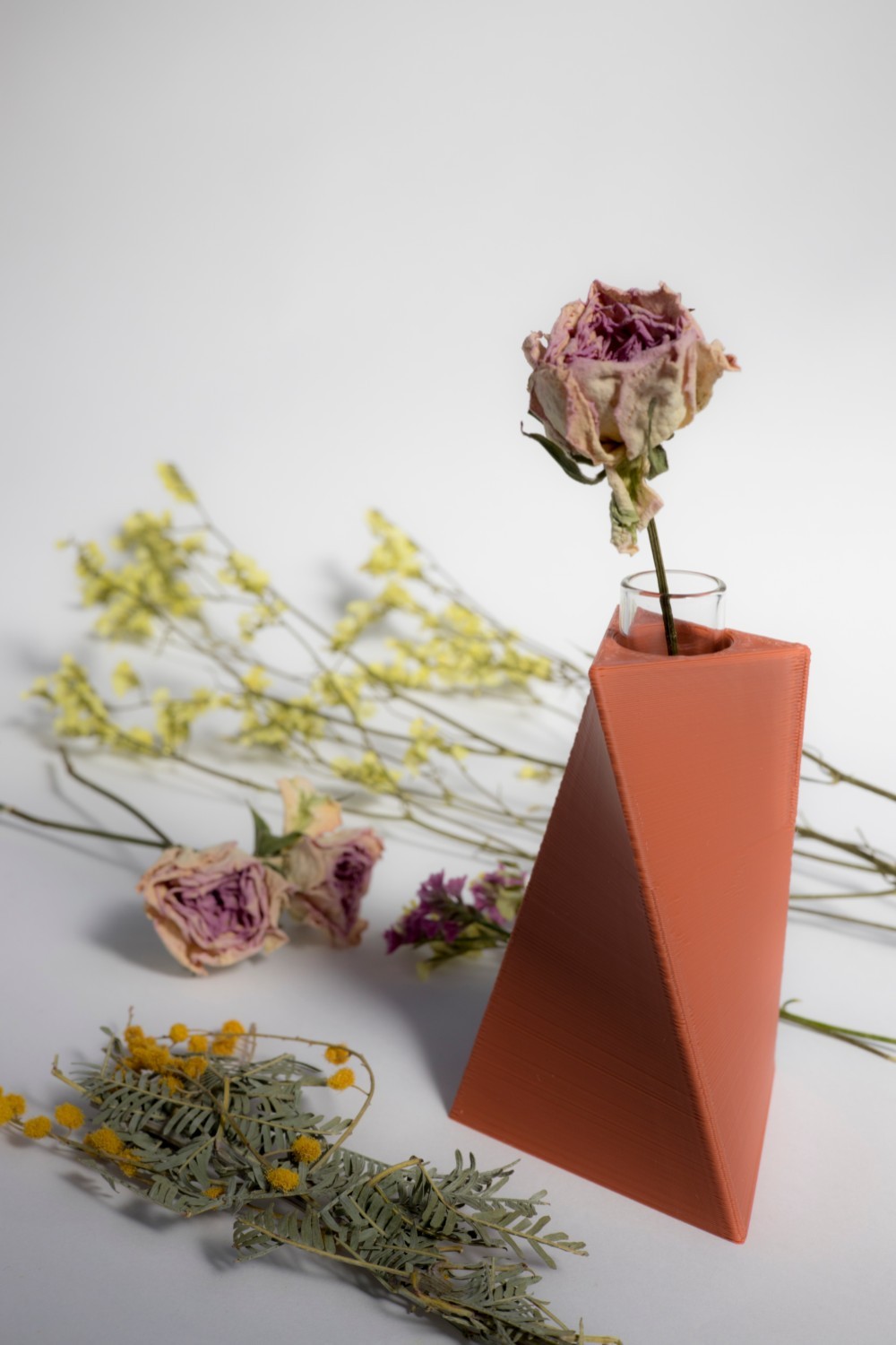 ハリーウィンストン　花瓶　一輪挿し　ノベルティ 一輪挿し -tri- レンガ色 一輪挿し・花瓶・花器 3D Creations