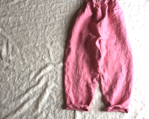 リネンのもんぺ ピンク ロングパンツ nuuMonpe 通販 11702415｜Creema