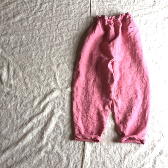 リネンのゆったりもんぺ　ピンク リネン ゆったりもんぺ ピンク ロングパンツ nuuMonpe 通販