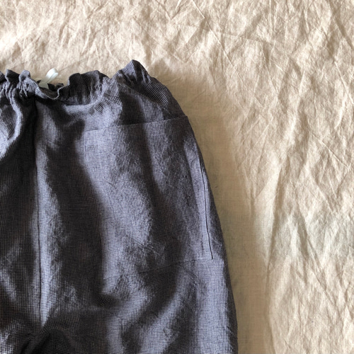 【 開梱 設置?無料 】 リネンのもんぺチャコールグレー（トップグレー ） パンツ
