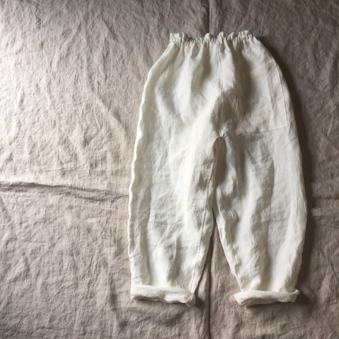 リネンのもんぺ オフホワイト