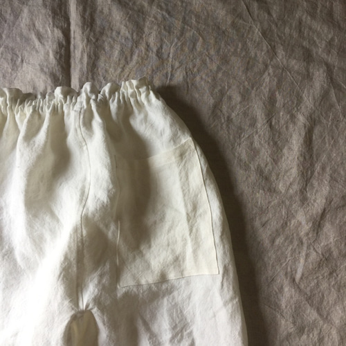 リネンのもんぺ オフホワイト ロングパンツ nuuMonpe 通販
