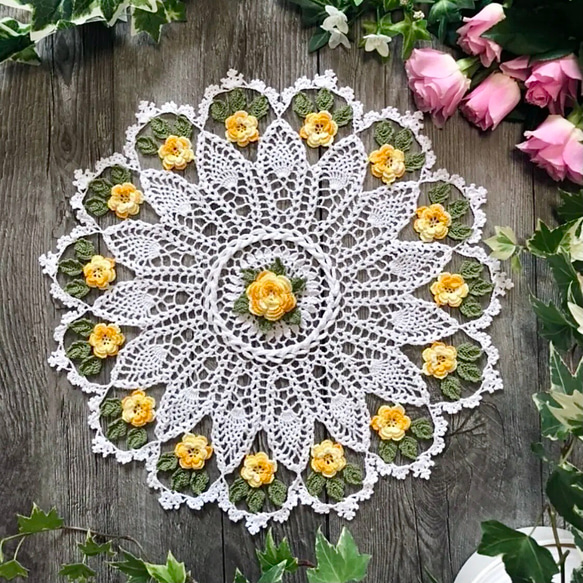 レース糸で編む 美しいスクエアモチーフ＆ドイリー ドイリー1107