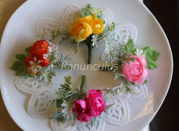 【petits riensフラワーギフト(ラナンキュラスYL)】「ベイクドチーズケーキ」選べる8色アソートセット 4枚目の画像