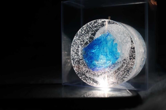 - 澄み渡る青と透明な水の世界 - Aqua Blue Candle 4枚目の画像