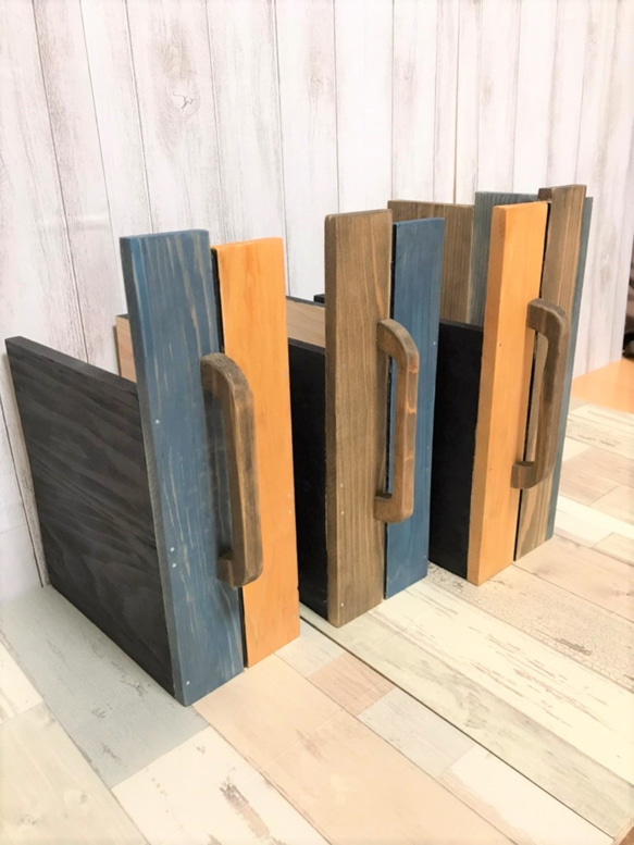 ブックスタンド ファイルホルダー おしゃれ 木製 雑貨 3枚目の画像