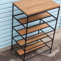 アイアン家具・シューズラック アイアンシューズラック 靴箱 鉄脚 鉄筋 アイアン家具 男前インテリア