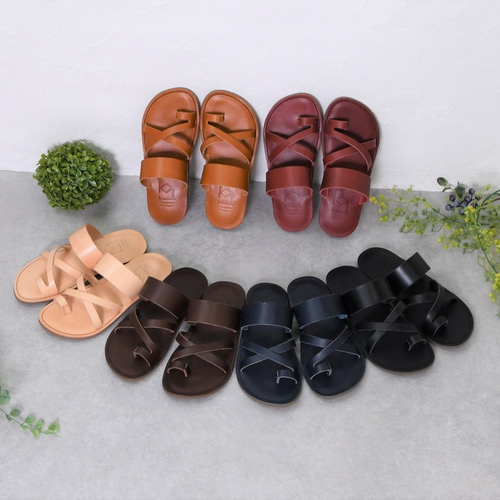 Dries Van Noten◆クロスデザイン レザートングサンダル DRIES VAN NOTEN - 新品 dries van noten ラムレザー スクエア