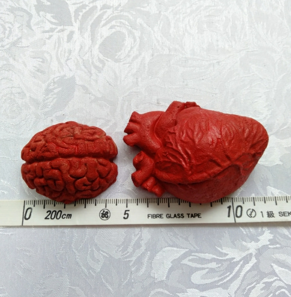 心臓　脳　オブジェ　セット 3枚目の画像