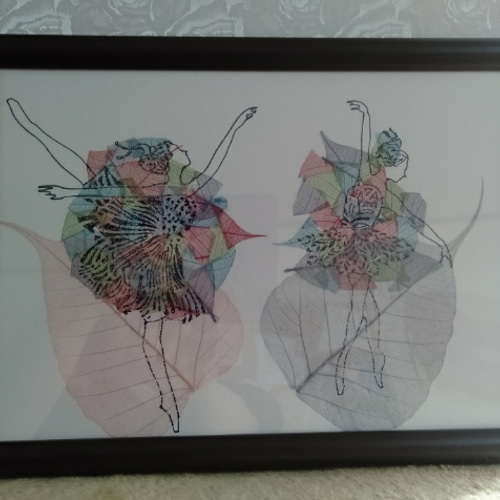 スケルトンリーフアート バレリーナの夢 絵画 forestnote 通販