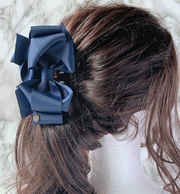 選べる3色】 新作♡ 大きめリボン バンスクリップ ヘアクリップ ヘア